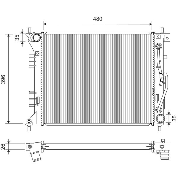 VALEO 701452 Kühler, Motorkühlung