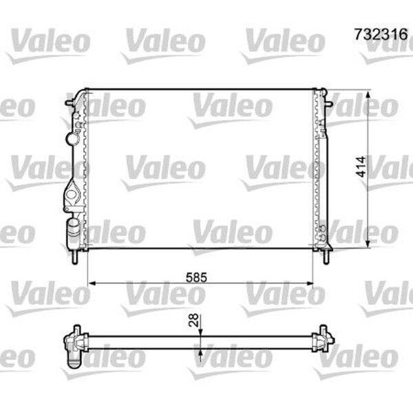VALEO 732316 Kühler, Motorkühlung