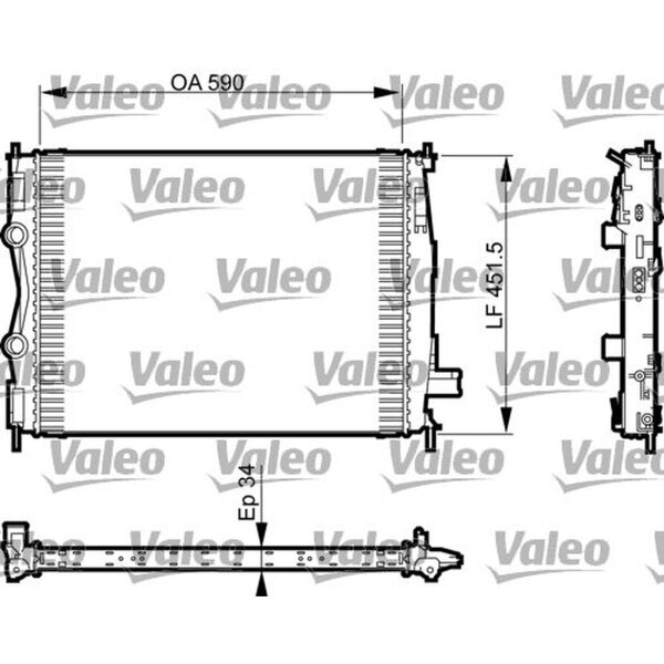 VALEO 735380 Kühler, Motorkühlung