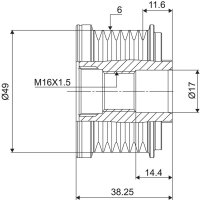 VALEO 588055 Generatorfreilauf