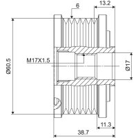 VALEO 588089 Generatorfreilauf