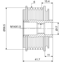 VALEO 588091 Generatorfreilauf