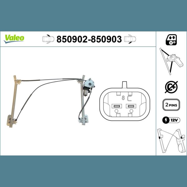 VALEO 850902 Fensterheber