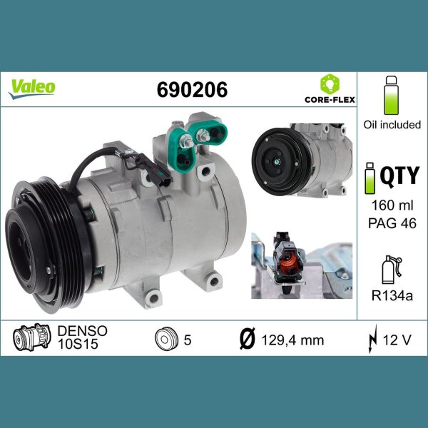 VALEO 690206 Kompressor, Klimaanlage