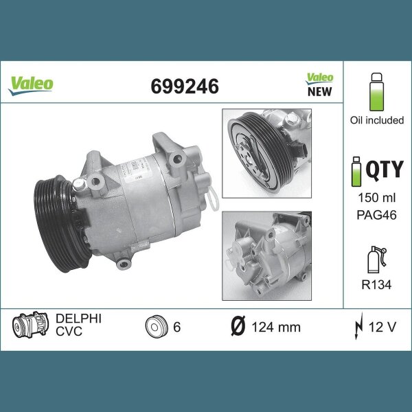 VALEO 699246 Kompressor, Klimaanlage