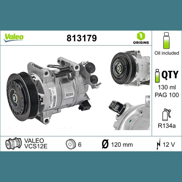 VALEO 813179 Kompressor, Klimaanlage