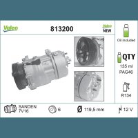VALEO 813200 Kompressor, Klimaanlage