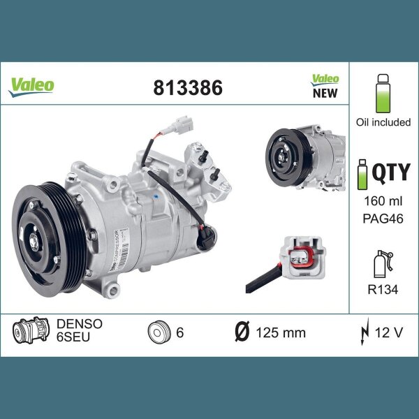 VALEO 813386 Kompressor, Klimaanlage