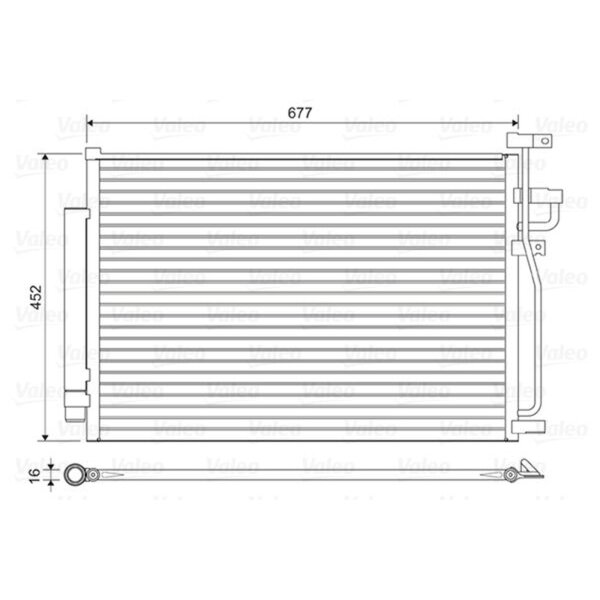 VALEO 814166 Kondensator, Klimaanlage