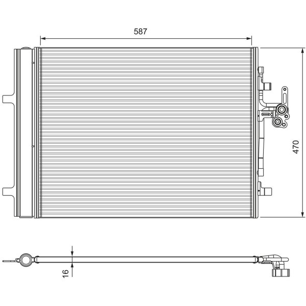 VALEO 814318 Kondensator, Klimaanlage