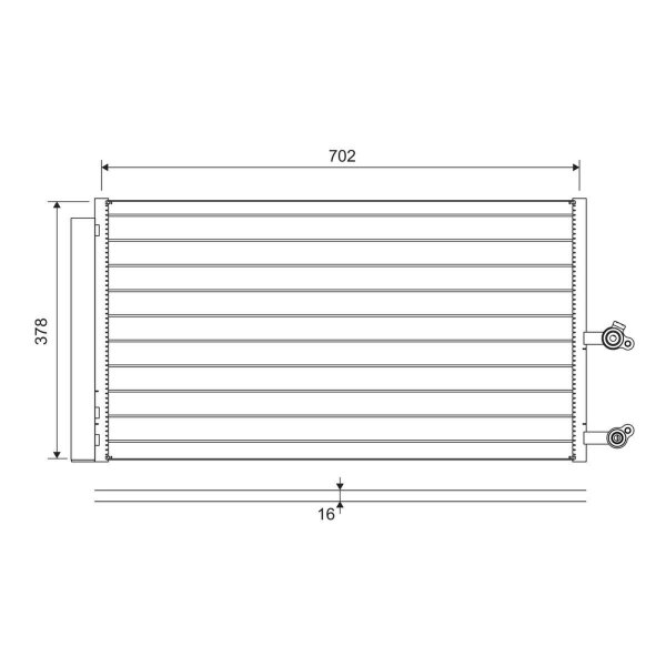 VALEO 822645 Kondensator, Klimaanlage
