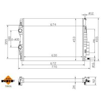 NRF 53843A Kühler, Motorkühlung
