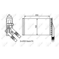 NRF 53554 Wärmetauscher, Innenraumheizung
