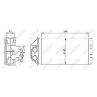NRF 53561 Wärmetauscher, Innenraumheizung