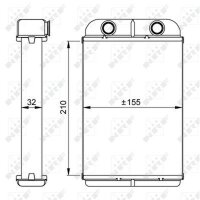 NRF 53611 Wärmetauscher, Innenraumheizung