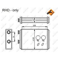 NRF 54224 Wärmetauscher, Innenraumheizung