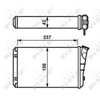 NRF 54238 Wärmetauscher, Innenraumheizung