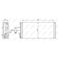 NRF 54259 Wärmetauscher, Innenraumheizung