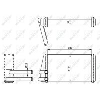 NRF 54267 Wärmetauscher, Innenraumheizung