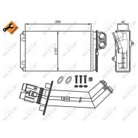 NRF 54280 Wärmetauscher, Innenraumheizung
