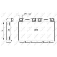 NRF 54283 Wärmetauscher, Innenraumheizung