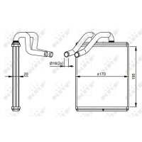 NRF 54301 Wärmetauscher, Innenraumheizung