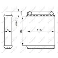 NRF 54306 Wärmetauscher, Innenraumheizung