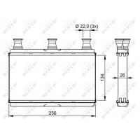 NRF 54311 Wärmetauscher, Innenraumheizung