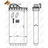 NRF 54334 Wärmetauscher, Innenraumheizung