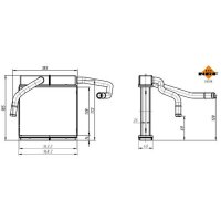 NRF 54358 Wärmetauscher, Innenraumheizung