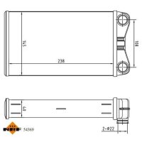 NRF 54369 Wärmetauscher, Innenraumheizung