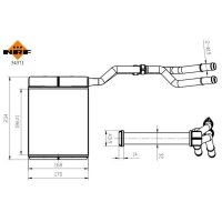 NRF 54371 Wärmetauscher, Innenraumheizung