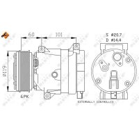 NRF 32101 Kompressor, Klimaanlage