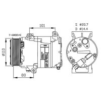 NRF 32252 Kompressor, Klimaanlage