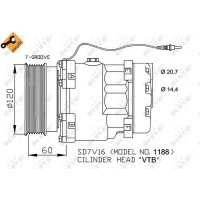 NRF 32711 Kompressor, Klimaanlage