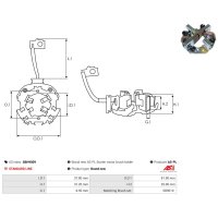AS-PL SBH9009 Halter, Kohlebürsten