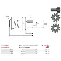 AS-PL SD0157 Freilaufgetriebe, Starter