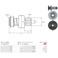 AS-PL SD0187 Freilaufgetriebe, Starter