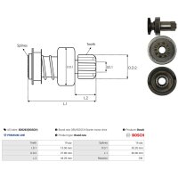 AS-PL SD0263(BOSCH) Freilaufgetriebe, Starter