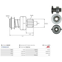 AS-PL SD0492P Freilaufgetriebe, Starter