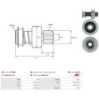 AS-PL SD1035 Freilaufgetriebe, Starter