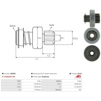 AS-PL SD3057 Freilaufgetriebe, Starter