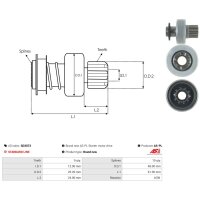 AS-PL SD3073 Freilaufgetriebe, Starter