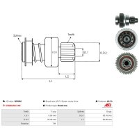 AS-PL SD6026 Freilaufgetriebe, Starter