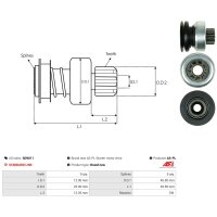 AS-PL SD9011 Freilaufgetriebe, Starter