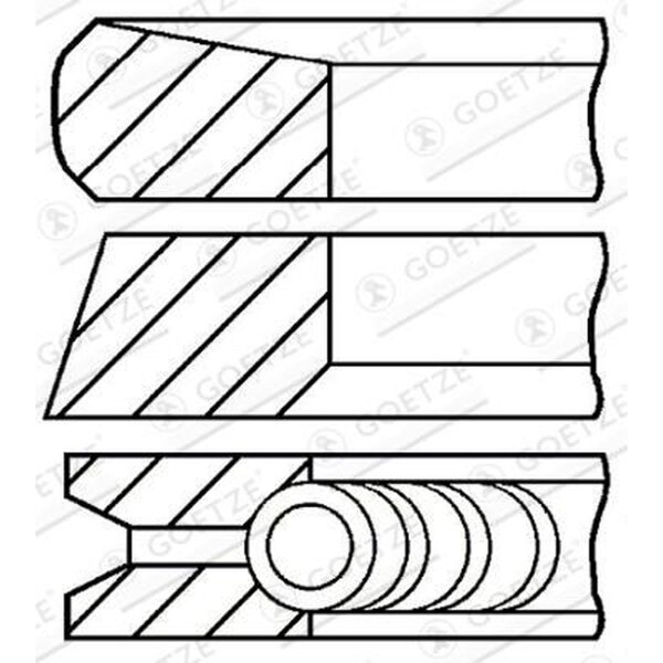 GOETZE ENGINE 08-127400-00 Kolbenringsatz