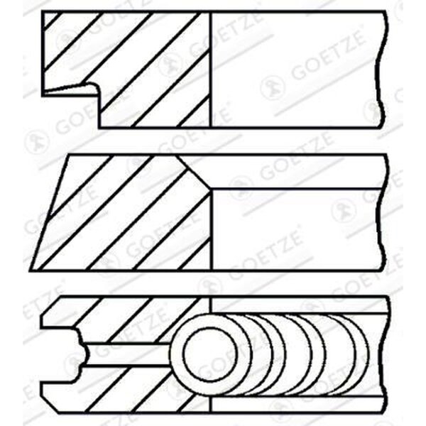 GOETZE ENGINE 08-145400-00 Kolbenringsatz