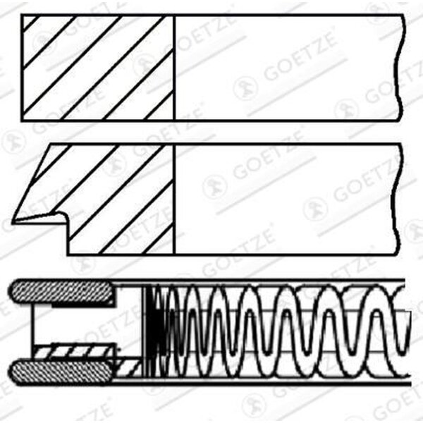 GOETZE ENGINE 08-424400-00 Kolbenringsatz