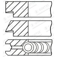 GOETZE ENGINE 08-438306-00 Kolbenringsatz
