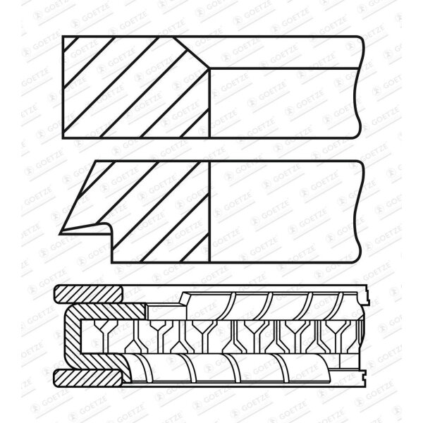 GOETZE ENGINE 08-446000-00 Kolbenringsatz